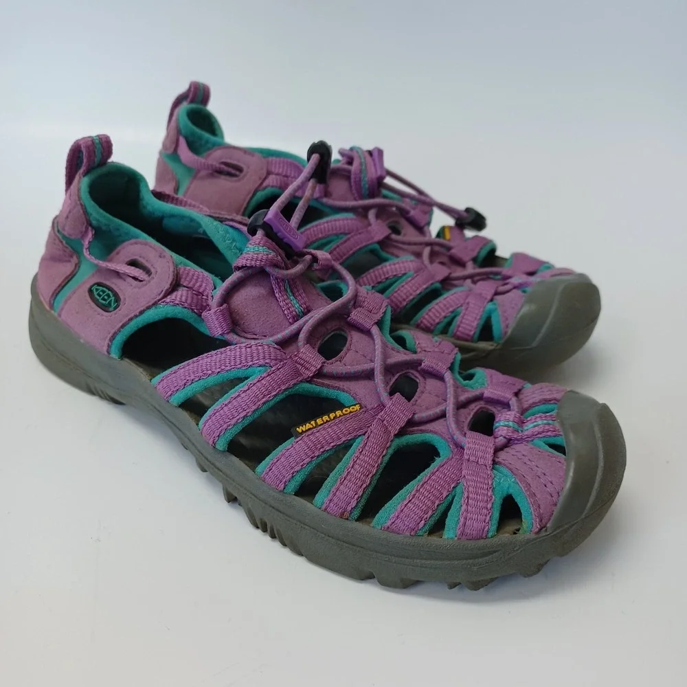 Keen Whisper Kids Purple Teal Waterproof Sport Sandals‎ Size 3 1009959